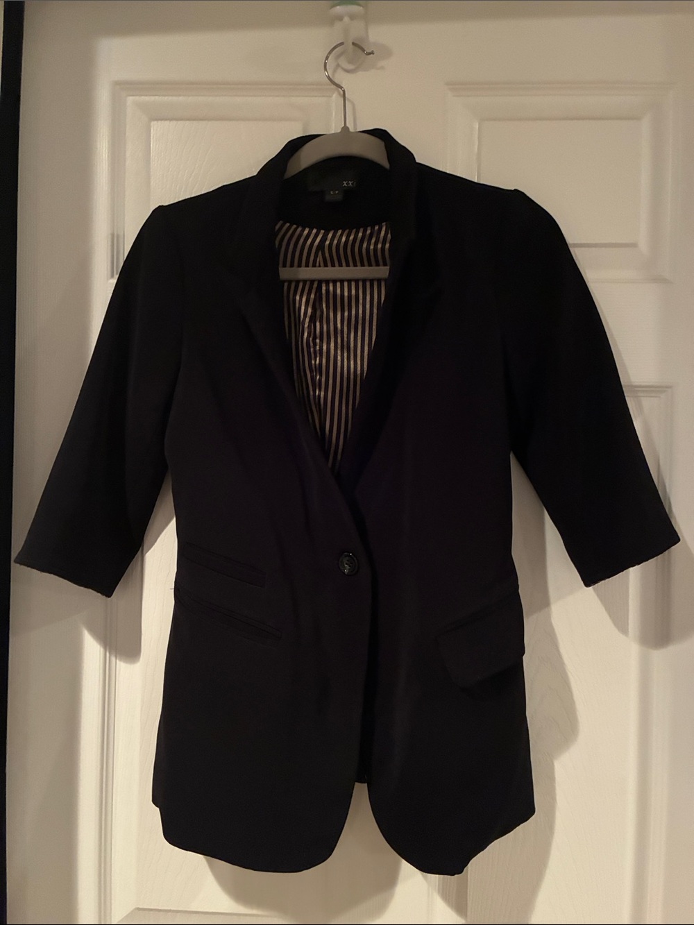 ✨Forever 21 Black Single-Button Fitted Women's Blazer